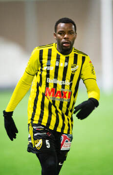 IFK Hässleholms Saikou Jawneh i träningsmatchen mellan
