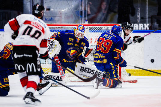 Djurgårdens målvakt Magnus Hellberg och Oula Palve