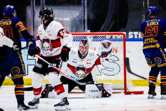 Malmö Redhawks målvakt Oskar Blomgren