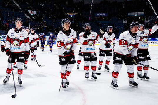 Malmö Redhawks Kalle Hemström, Axel Sundberg och Johan