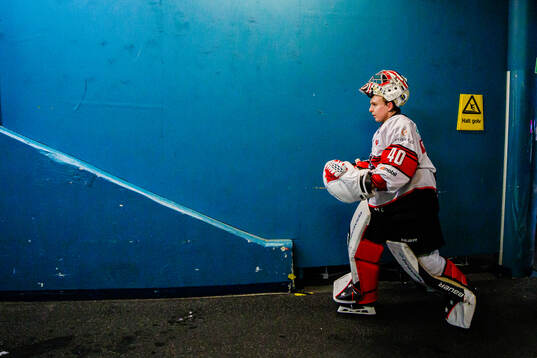 Malmö Redhawks målvakt Oskar Blomgren