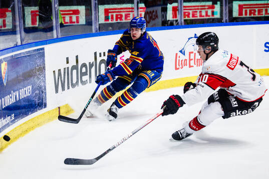 Djurgårdens Anton Frondell och Malmö Redhawks William Von