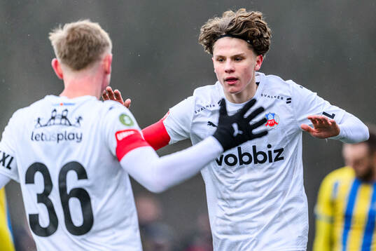 Helsingborgs Lucas Landgren Persson jublar