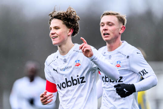Helsingborgs Lucas Landgren Persson jublar
