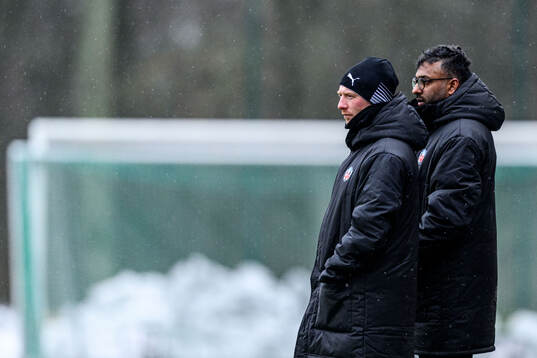 Helsingborgs manager Stevie Grieve och assisterande