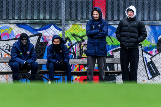 Helsingborgs Demba N'diaye, Harol Romana, Ervin Gigovic och