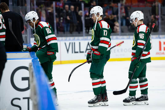 Frölundas Max Westergård, Isac Born och Dominik Egli