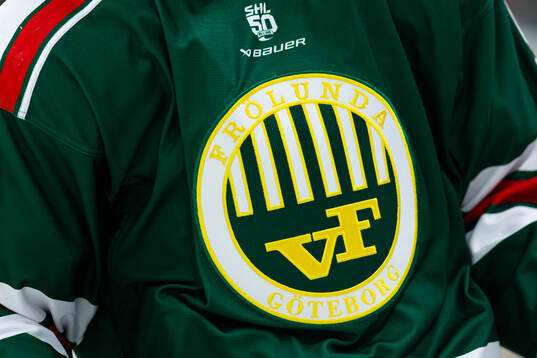 Frölundas matchtröja i retrostil från säsongen 1976/1977