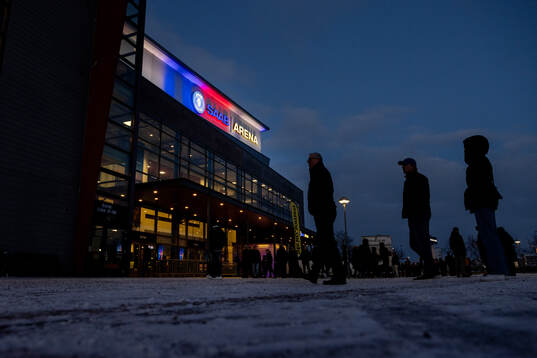 Exteriör vy av Saab Arena