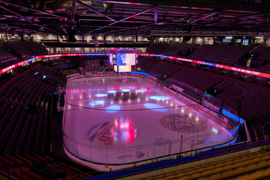 Interiör vy av Saab Arena