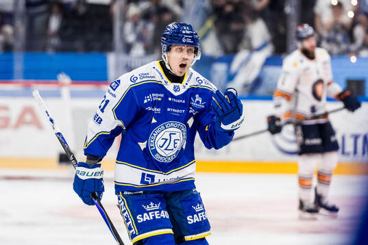 Leksands Joonas Lyytinen jublar