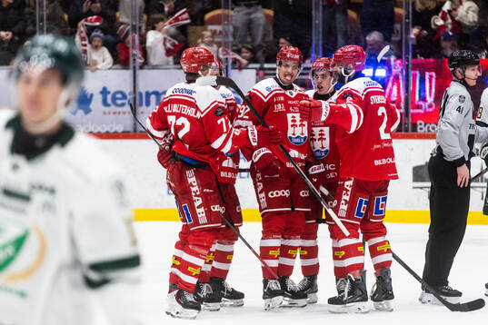 Timrås Anton Lundmark jublar