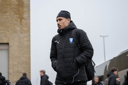 Adrian Skogmar of Malmö FF arrives at the hotel