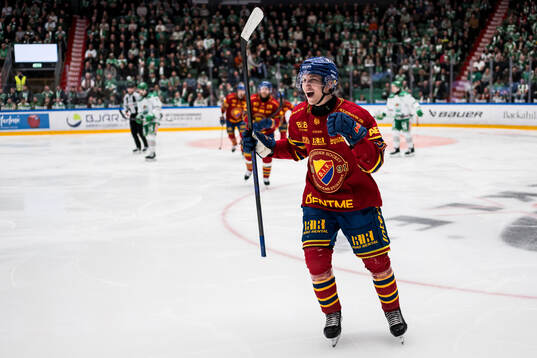Djurgårdens Victor Eklund jublar