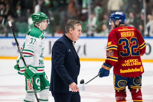 Rögles tränare Dan Tangnes deppar