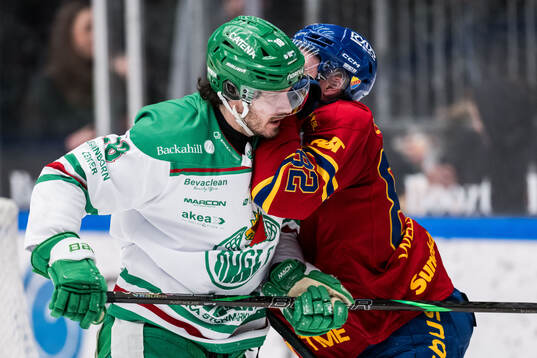 Rögles Dennis Everberg och Djurgårdens Colby Sissons