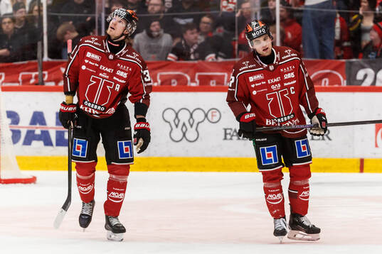 Örebros Christopher Mastomäki och Glenn Gustafsson deppar