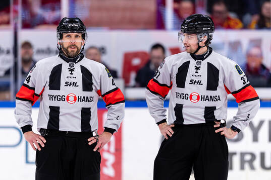 domare Marcus Linde och domare Johan Wedin