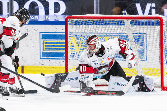 Malmö Redhawks målvakt Oskar Blomgren