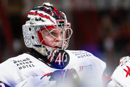 Malmö Redhawks målvakt Oskar Blomgren