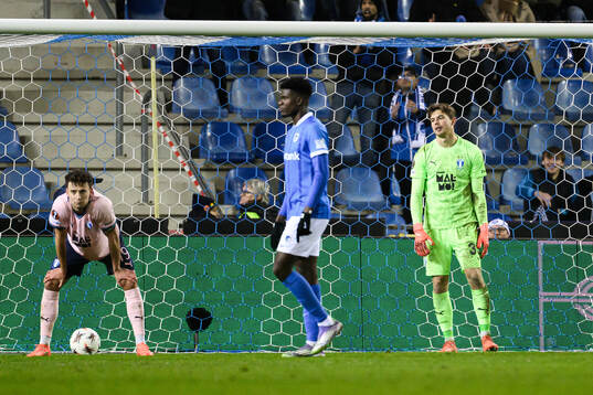 Goalkeeper Melker Ellborg of Malmö FF looks dejected
