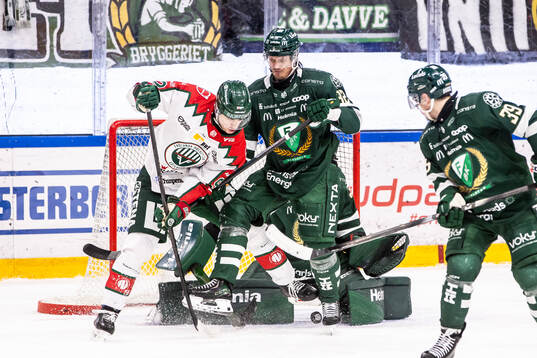Frölundas Filip Cederqvist och Färjestads Magnus Nygren