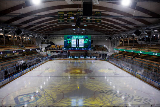 Visionite arena innan ishockeymatchen i Hockeyallsvenskan