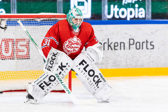 Björklövens målvakt Olle Eriksson Ek