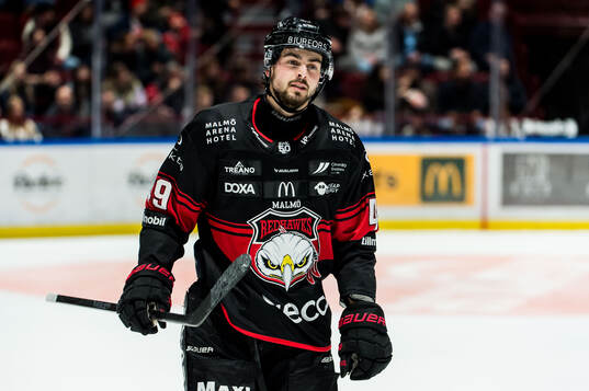 Malmö Redhawks Seth Barton deppar