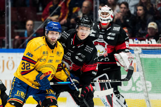 Djurgårdens Marcus Krüger och Malmö Redhawks Martin