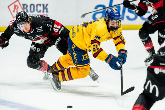 Malmö Redhawks Robin Salo och Djurgårdens Viggo Björck