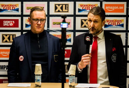 Djurgårdens tränare Robert Kimby och Malmö Redhawks