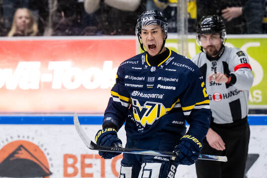 HV71s Jonathan Ang jublar