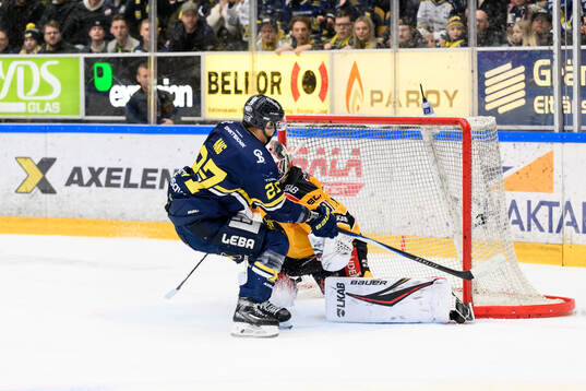 HV71s Jonathan Ang och Luleås målvakt Matteus Ward