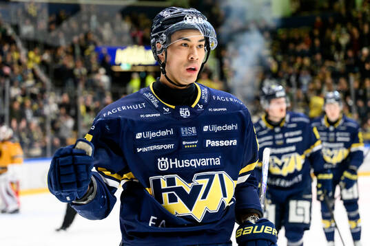 HV71s Jonathan Ang jublar
