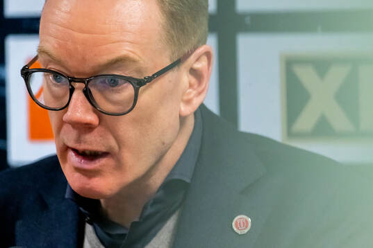 Örebros tränare Niklas Eriksson på presskonferansen