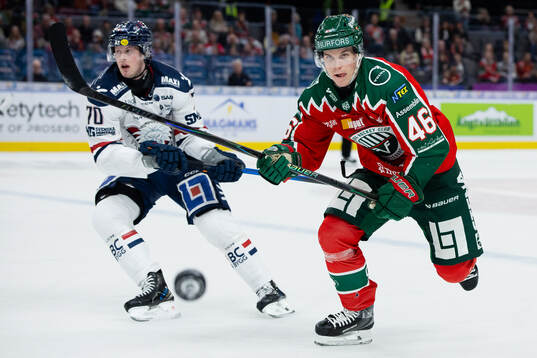 Linköpings Fredrik Karlström och Frölundas Dominik Egli