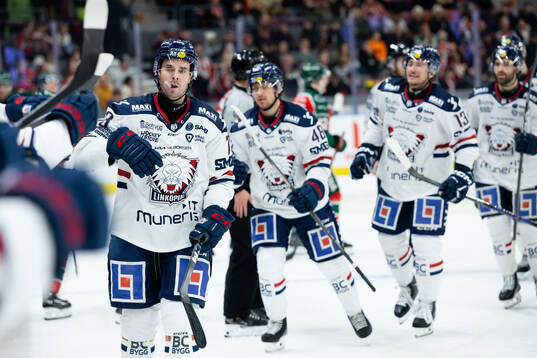 Linköpings Nicholas Shore jublar
