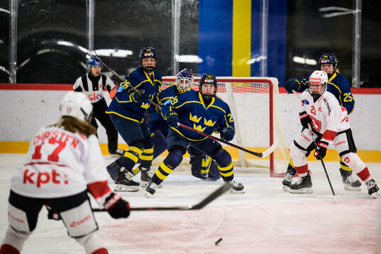Jenna Raunio and Felizia Wikner-Zienkiewicz of Sweden in a