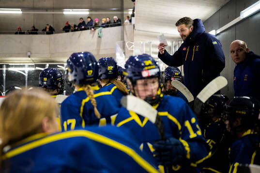 Head coach Ulf Lundberg of Sweden at a women's