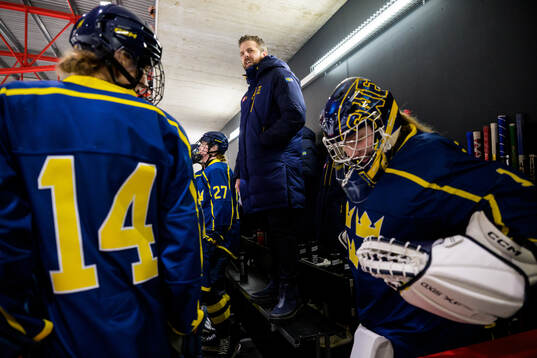 Head coach Ulf Lundberg of Sweden in a women's