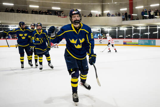 Hilda Svensson of Sweden celebrates