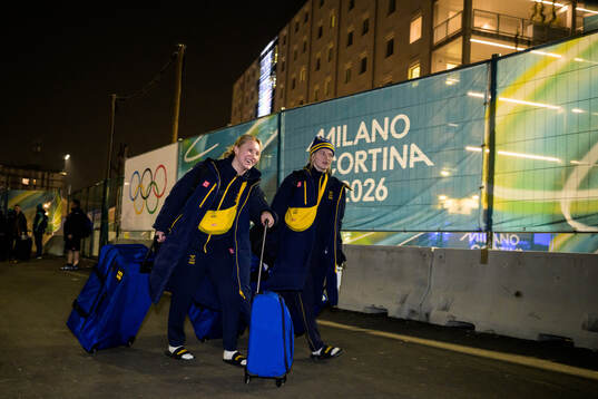 Jenna Raunio and Hilda Svensson of the Swedish women's