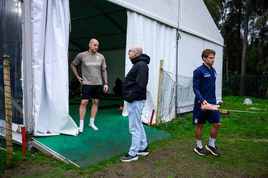 målvaktstränare Lee Baxter och Alfons Borén