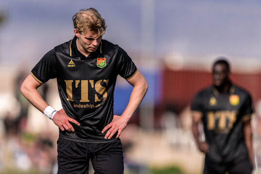 Rasmus Niklasson Petrovic of GAIS looks dejected
