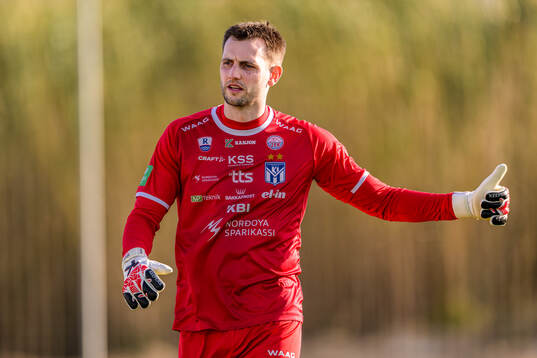 Goalkeeper Sebastian John of Klaksvik
