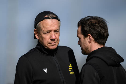 Mjällbys sportchef Hasse Larsson och klubbchef Jacob
