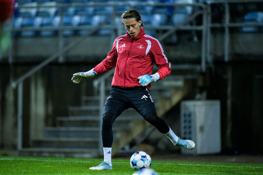 Goalkeeper Leopold Wahlstedt of Rosenborg