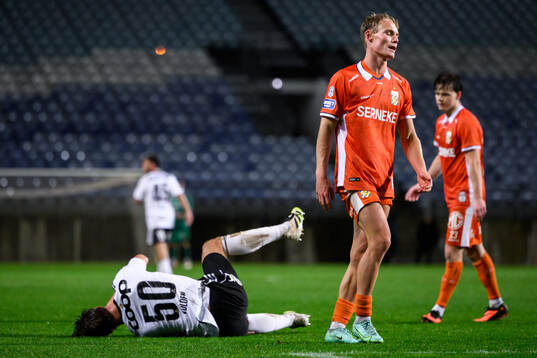 Håkon Volden of Rosenborg and Max Fenger of IFK Göteborg