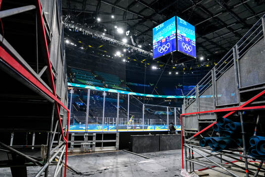 Parts of the stands are built
